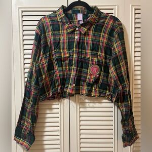 Savage X Fenty Colorful Plaid Shirt